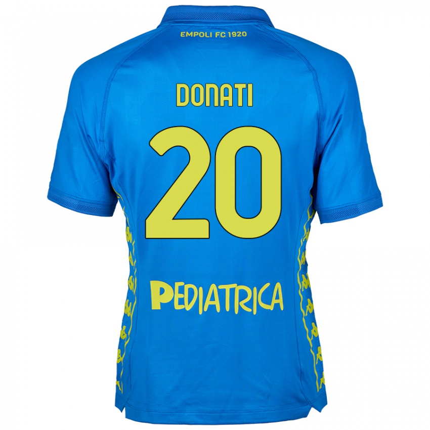 Gyermek Francesco Donati #20 Kék Hazai Jersey 2024/25 Mez Póló Ing