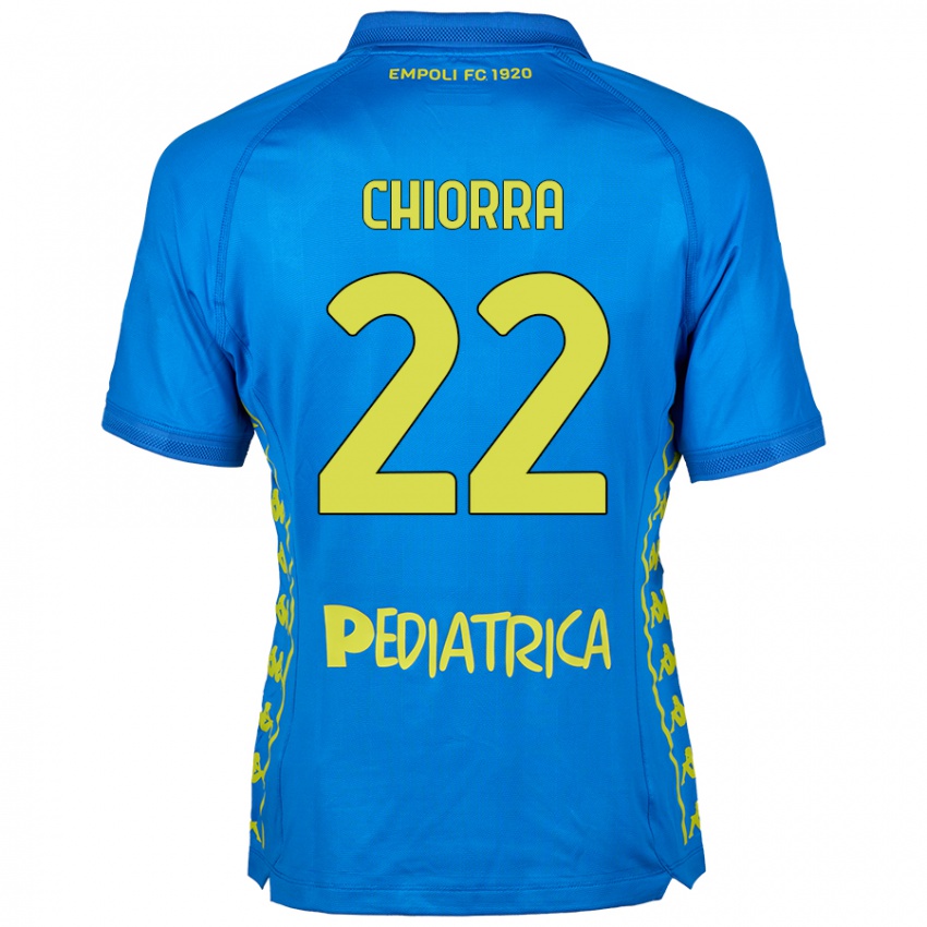 Gyermek Niccolò Chiorra #22 Kék Hazai Jersey 2024/25 Mez Póló Ing