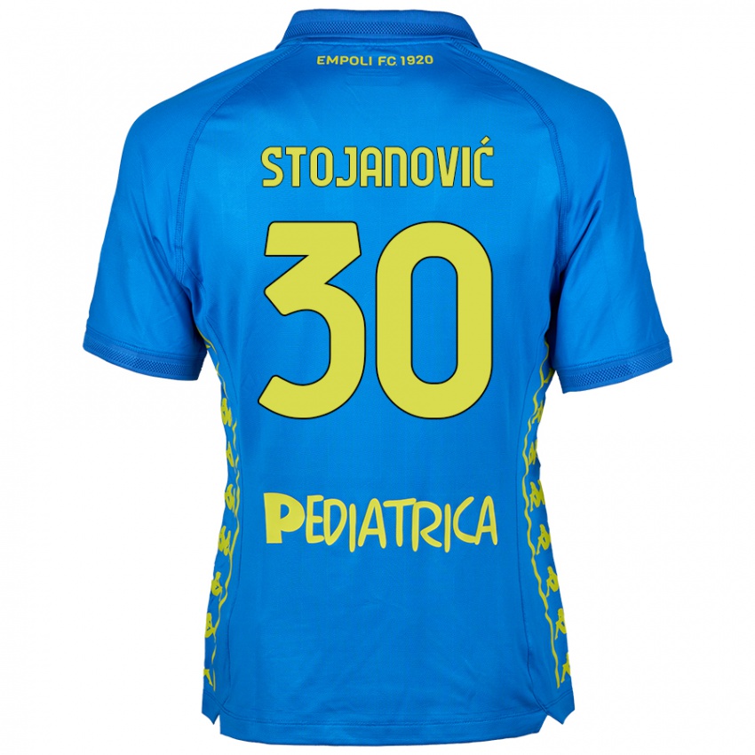 Gyermek Petar Stojanović #30 Kék Hazai Jersey 2024/25 Mez Póló Ing