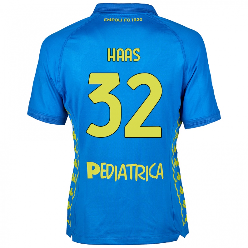 Gyermek Nicolas Haas #32 Kék Hazai Jersey 2024/25 Mez Póló Ing