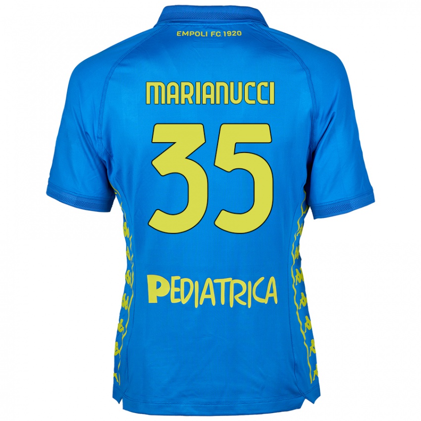 Gyermek Luca Marianucci #35 Kék Hazai Jersey 2024/25 Mez Póló Ing