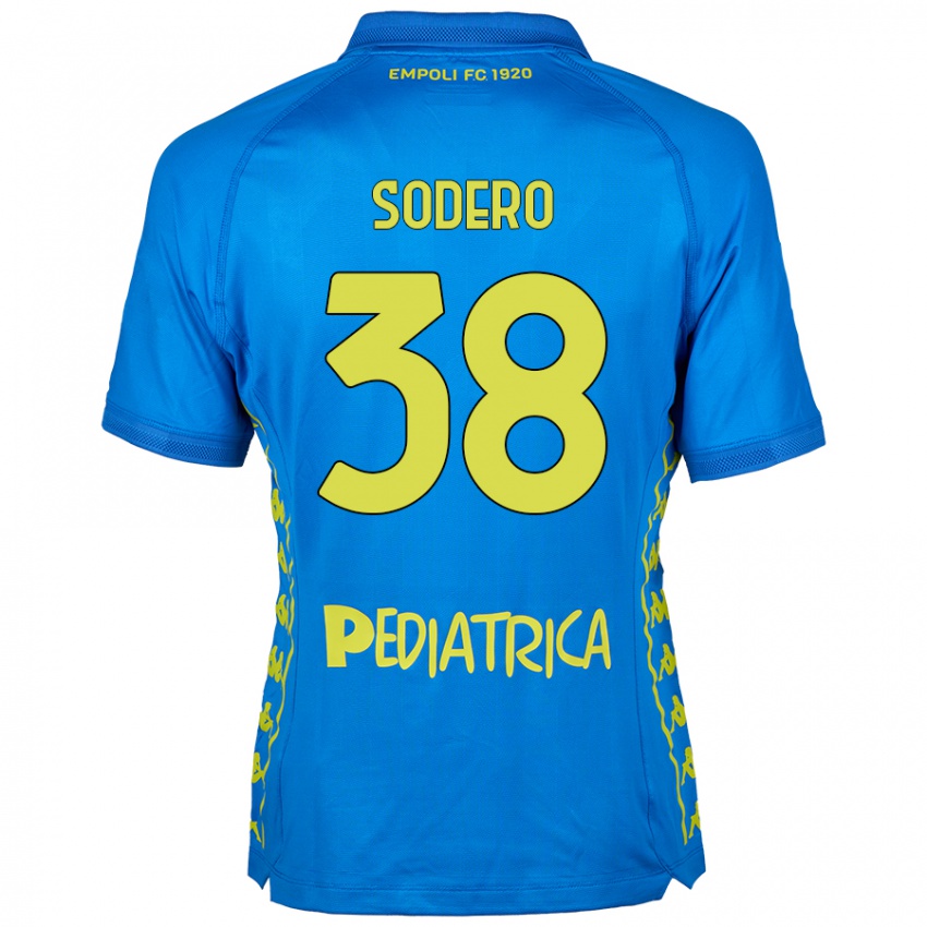 Gyermek Andrea Sodero #38 Kék Hazai Jersey 2024/25 Mez Póló Ing