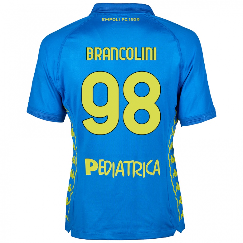 Gyermek Federico Brancolini #98 Kék Hazai Jersey 2024/25 Mez Póló Ing