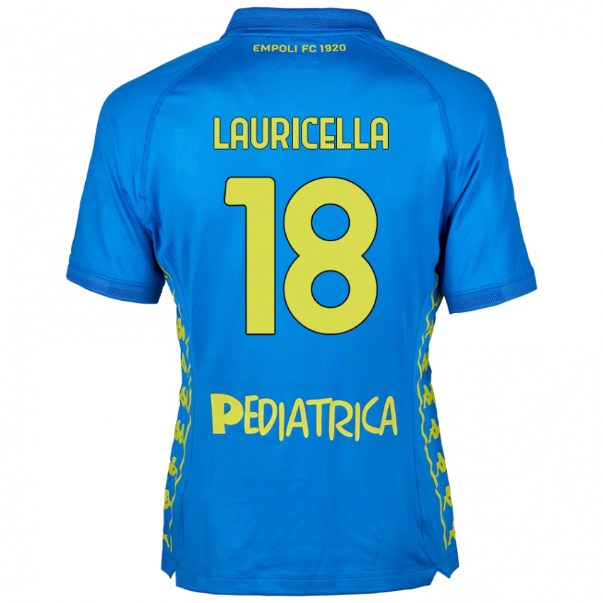 Gyermek Giovanni Lauricella #18 Kék Hazai Jersey 2024/25 Mez Póló Ing