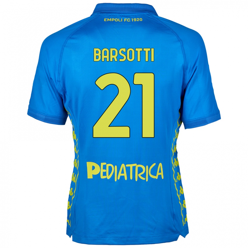 Gyermek Leonardo Barsotti #21 Kék Hazai Jersey 2024/25 Mez Póló Ing