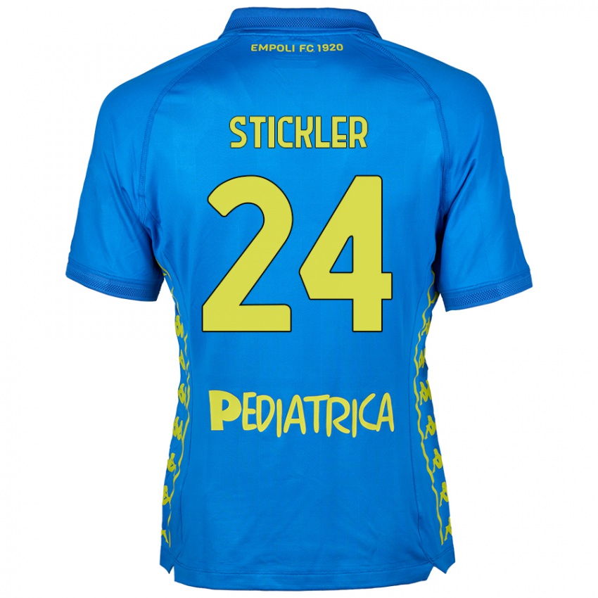 Gyermek Mateo Stickler #24 Kék Hazai Jersey 2024/25 Mez Póló Ing