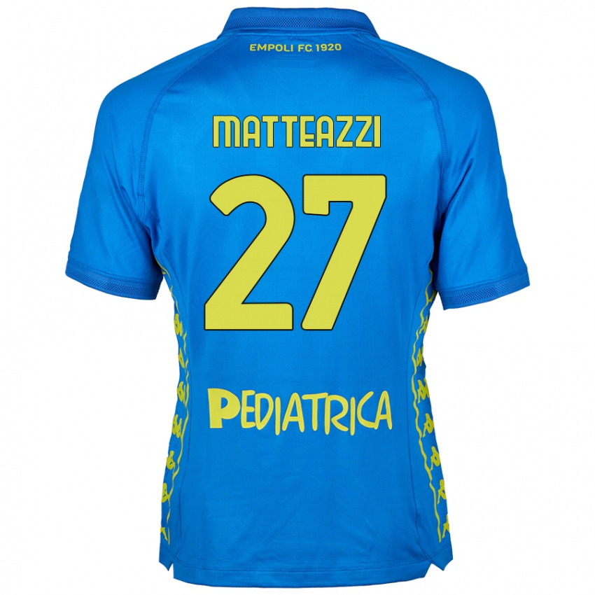 Gyermek Ernesto Matteazzi #27 Kék Hazai Jersey 2024/25 Mez Póló Ing