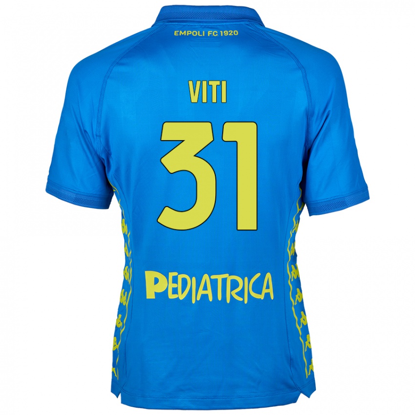 Gyermek Vittorio Viti #31 Kék Hazai Jersey 2024/25 Mez Póló Ing