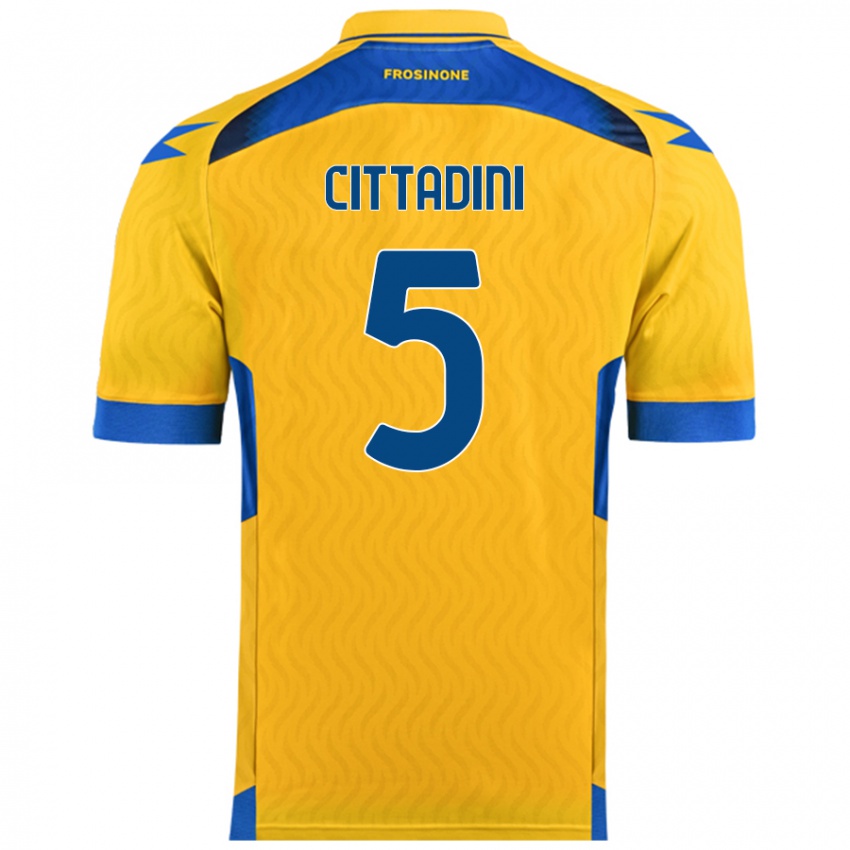 Gyermek Giorgio Cittadini #5 Sárga Hazai Jersey 2024/25 Mez Póló Ing