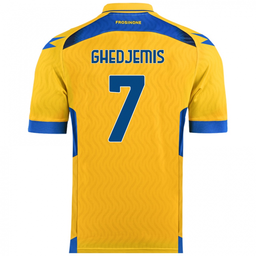 Gyermek Farès Ghedjemis #7 Sárga Hazai Jersey 2024/25 Mez Póló Ing