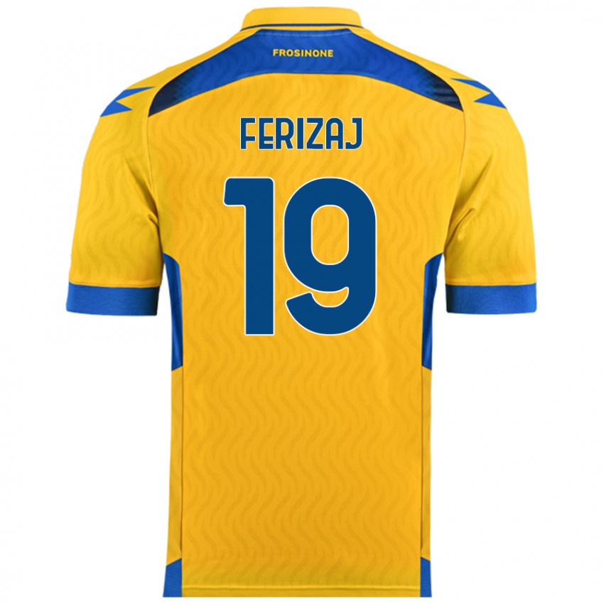 Gyermek Justin Ferizaj #19 Sárga Hazai Jersey 2024/25 Mez Póló Ing