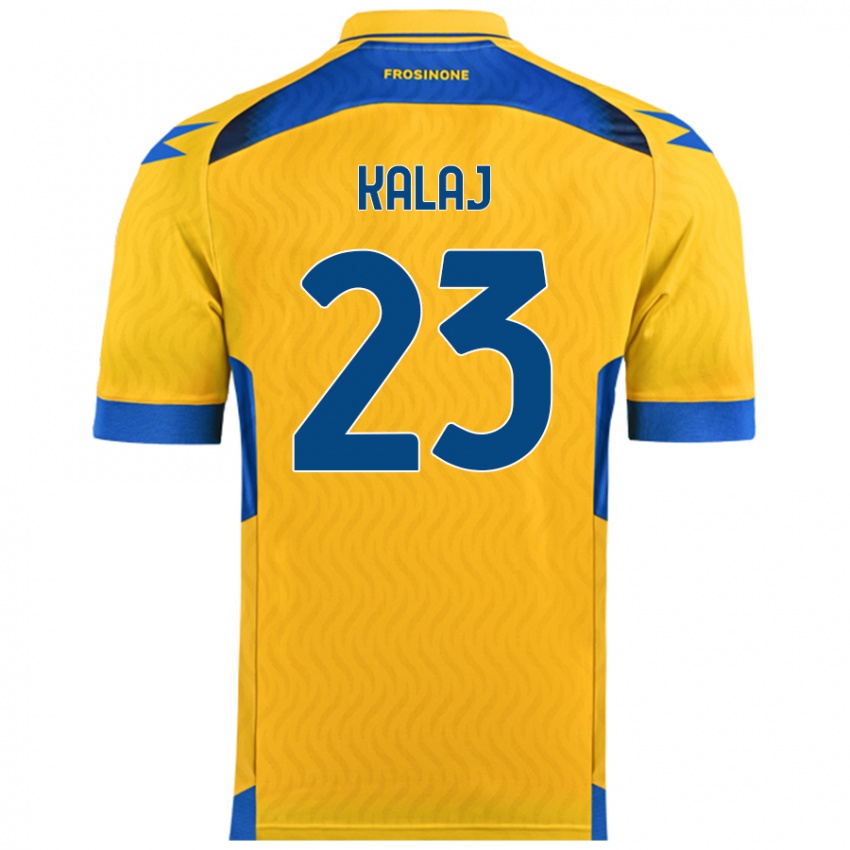 Gyermek Sergio Kalaj #23 Sárga Hazai Jersey 2024/25 Mez Póló Ing