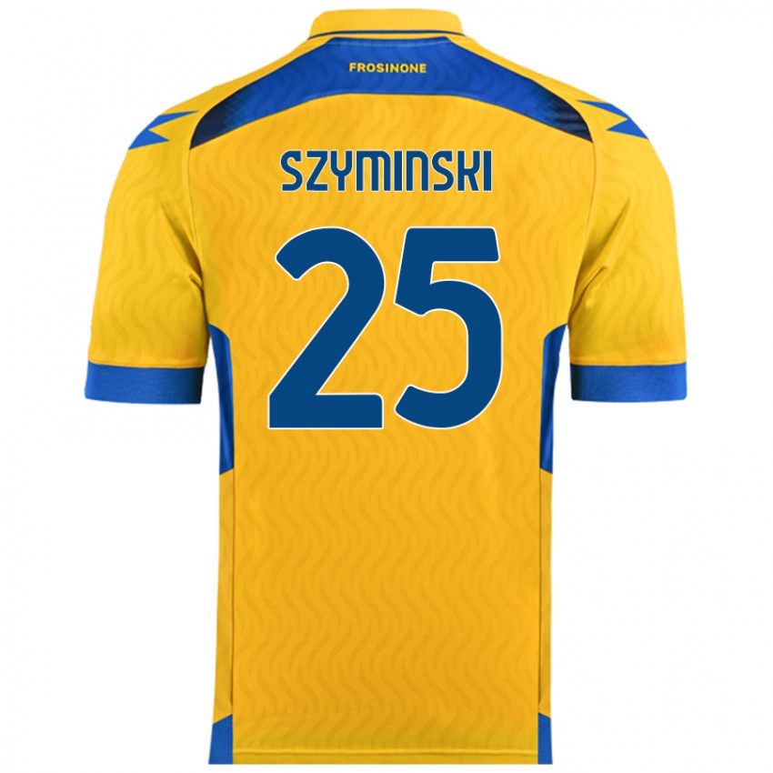 Gyermek Przemyslaw Szyminski #25 Sárga Hazai Jersey 2024/25 Mez Póló Ing