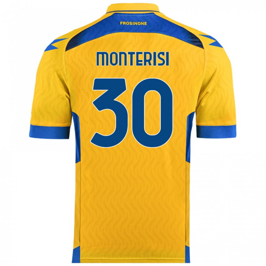 Gyermek Ilario Monterisi #30 Sárga Hazai Jersey 2024/25 Mez Póló Ing