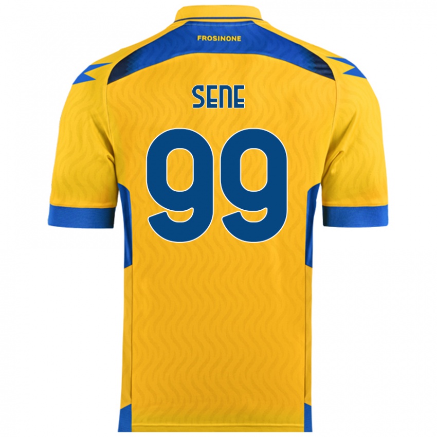 Gyermek Fallou Sene #99 Sárga Hazai Jersey 2024/25 Mez Póló Ing