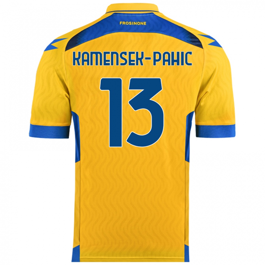 Gyermek Matjaz Kamensek-Pahic #13 Sárga Hazai Jersey 2024/25 Mez Póló Ing