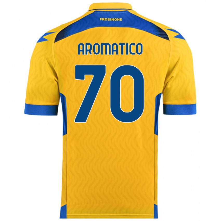 Gyermek Raul Aromatico #70 Sárga Hazai Jersey 2024/25 Mez Póló Ing