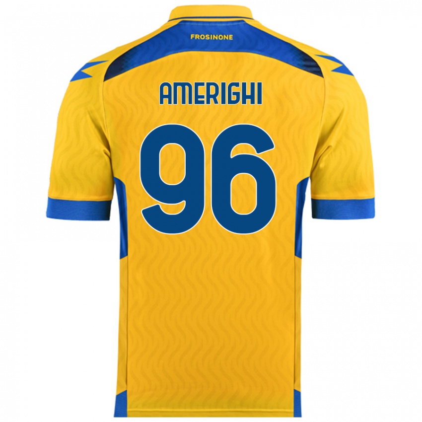 Gyermek Igor Amerighi #96 Sárga Hazai Jersey 2024/25 Mez Póló Ing