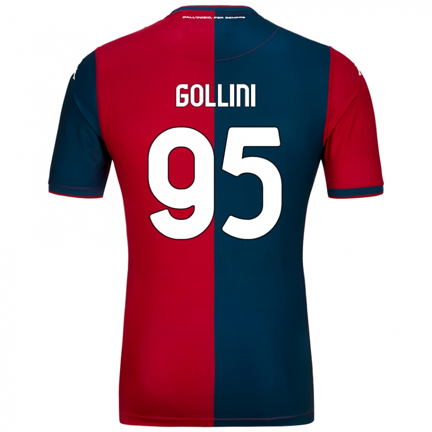 Gyermek Pierluigi Gollini #95 Piros Sötétkék Hazai Jersey 2024/25 Mez Póló Ing