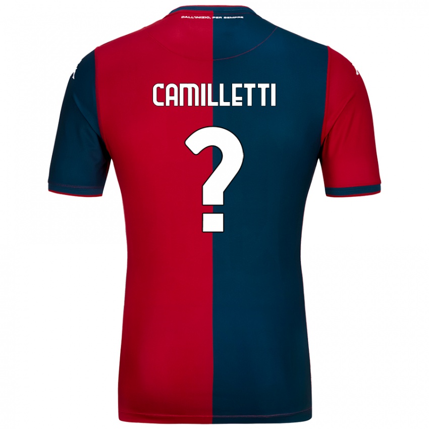 Gyermek Giovanni Camilletti #0 Piros Sötétkék Hazai Jersey 2024/25 Mez Póló Ing