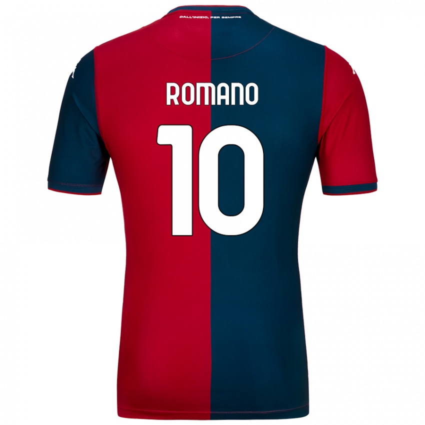 Gyermek Marco Romano #10 Piros Sötétkék Hazai Jersey 2024/25 Mez Póló Ing