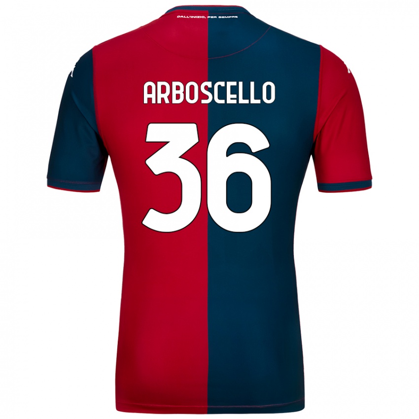 Gyermek Riccardo Arboscello #36 Piros Sötétkék Hazai Jersey 2024/25 Mez Póló Ing