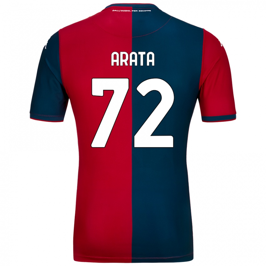 Gyermek Stefano Arata #72 Piros Sötétkék Hazai Jersey 2024/25 Mez Póló Ing