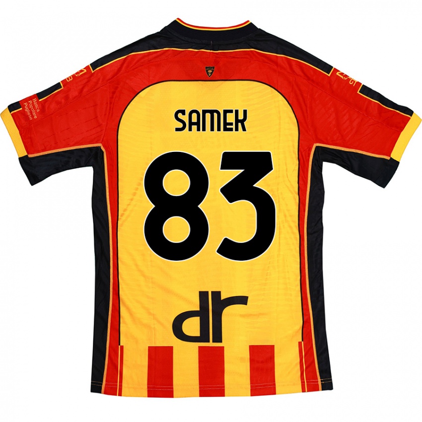 Gyermek Daniel Samek #83 Sárga Piros Hazai Jersey 2024/25 Mez Póló Ing