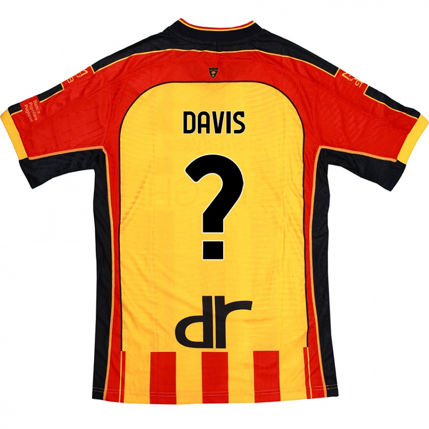 Gyermek Sammi Davis #0 Sárga Piros Hazai Jersey 2024/25 Mez Póló Ing