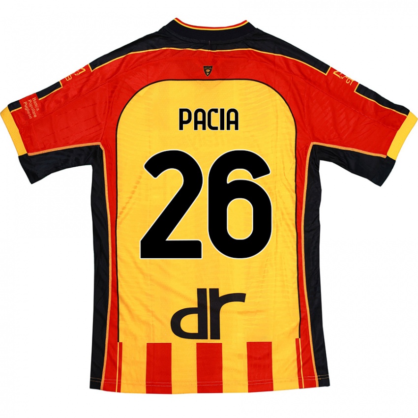 Gyermek Fabiano Pacia #26 Sárga Piros Hazai Jersey 2024/25 Mez Póló Ing