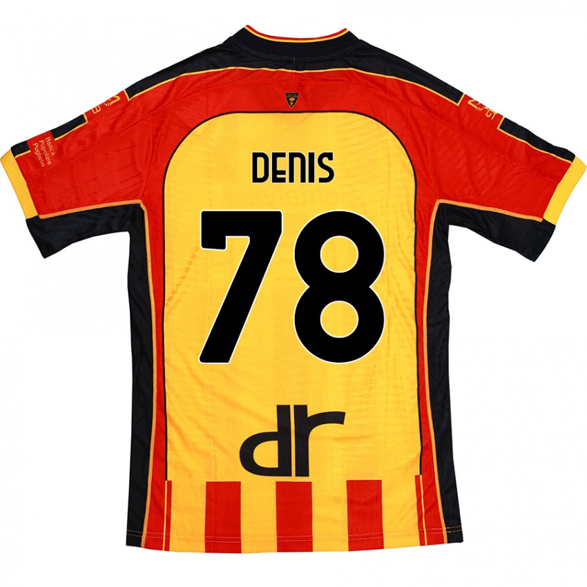 Gyermek Max Denis #78 Sárga Piros Hazai Jersey 2024/25 Mez Póló Ing