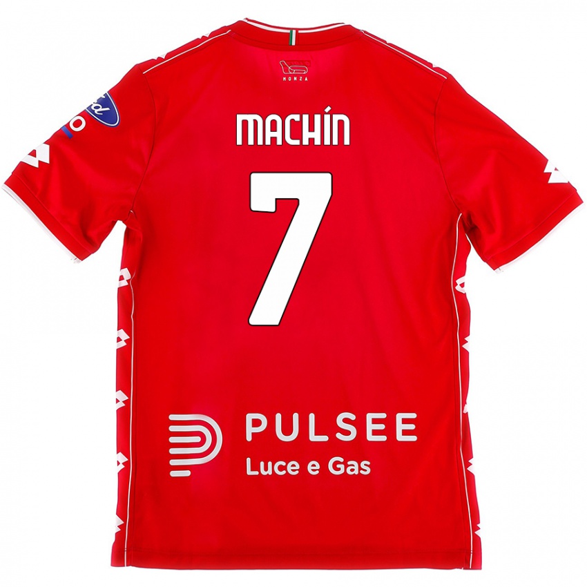 Gyermek José Machín #7 Piros Fehér Hazai Jersey 2024/25 Mez Póló Ing