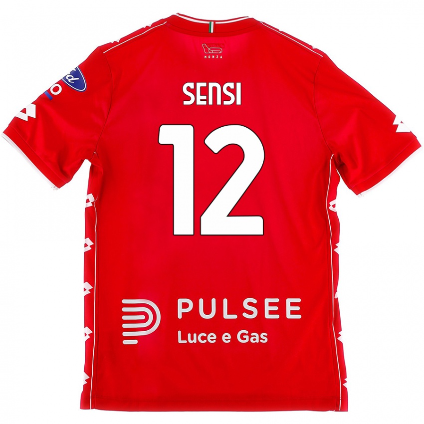 Gyermek Stefano Sensi #12 Piros Fehér Hazai Jersey 2024/25 Mez Póló Ing