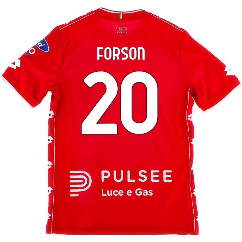 Gyermek Omari Forson #20 Piros Fehér Hazai Jersey 2024/25 Mez Póló Ing