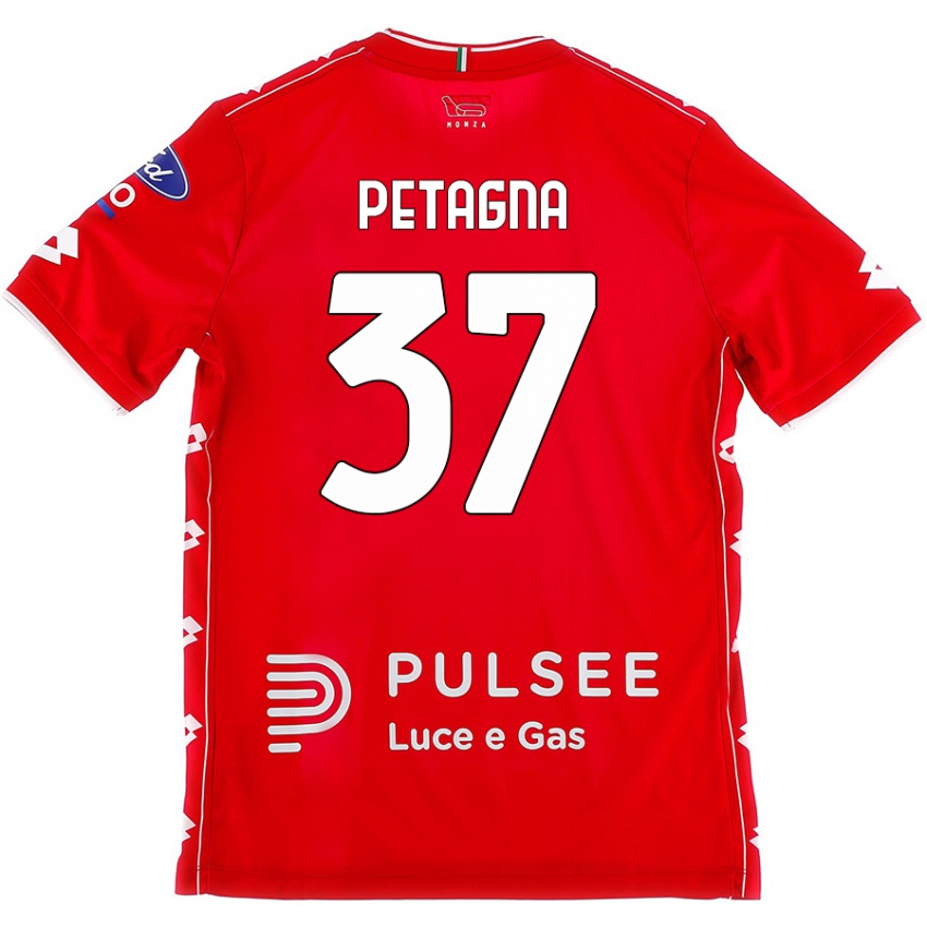 Gyermek Andrea Petagna #37 Piros Fehér Hazai Jersey 2024/25 Mez Póló Ing