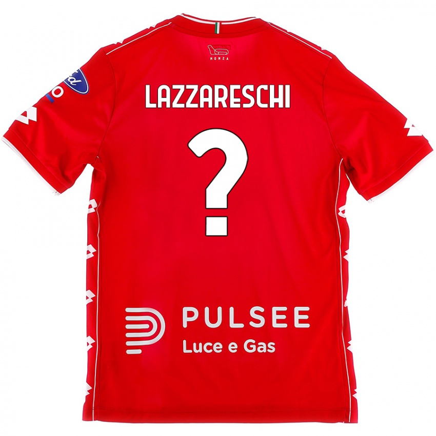 Gyermek Andrea Lazzareschi #0 Piros Fehér Hazai Jersey 2024/25 Mez Póló Ing