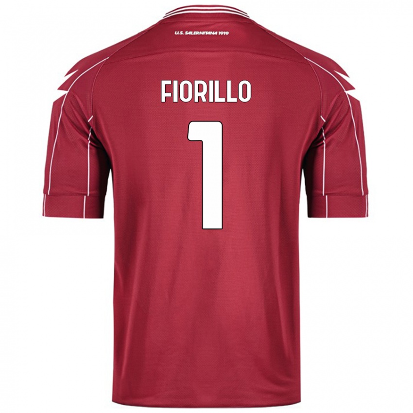 Gyermek Vincenzo Fiorillo #1 Burgundia Hazai Jersey 2024/25 Mez Póló Ing