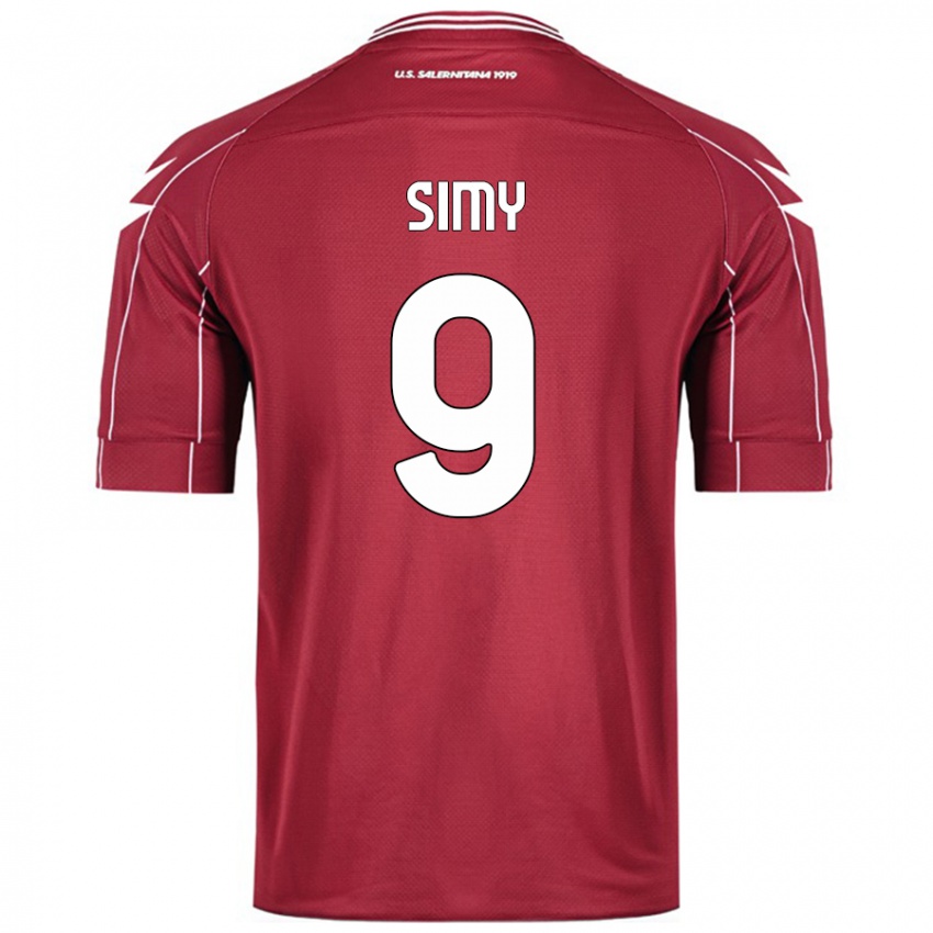 Gyermek Simy #9 Burgundia Hazai Jersey 2024/25 Mez Póló Ing