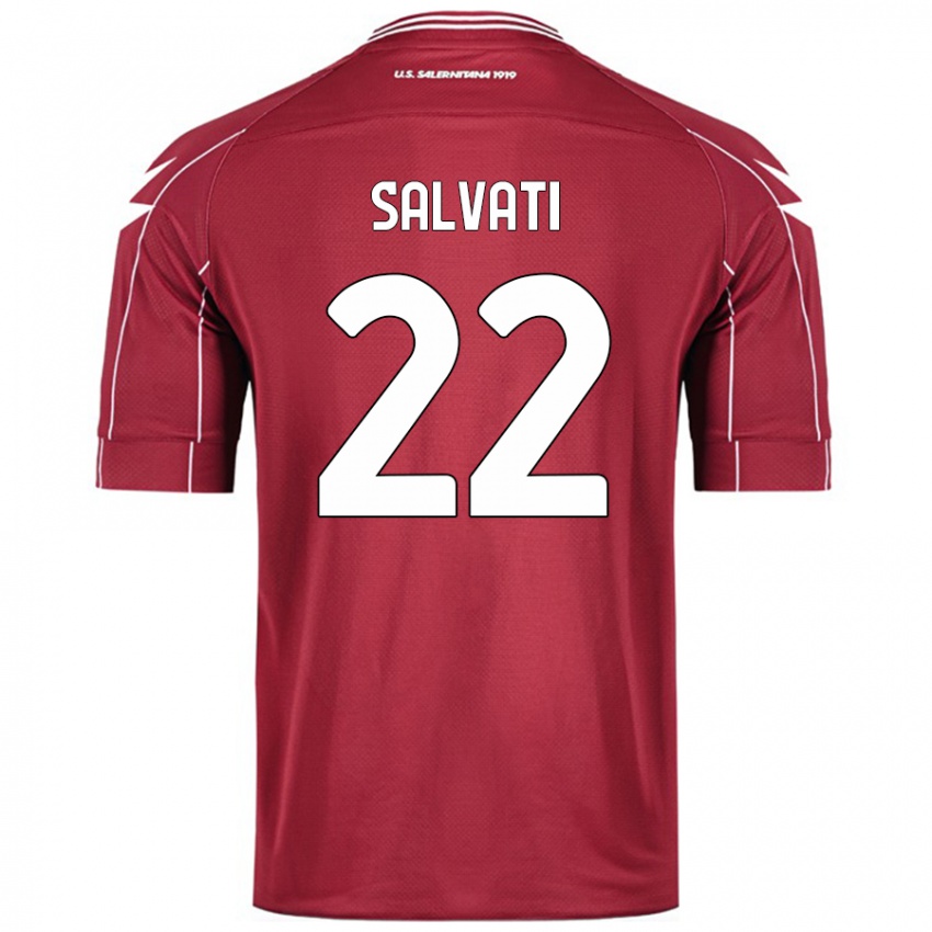 Gyermek Gregorio Salvati #22 Burgundia Hazai Jersey 2024/25 Mez Póló Ing