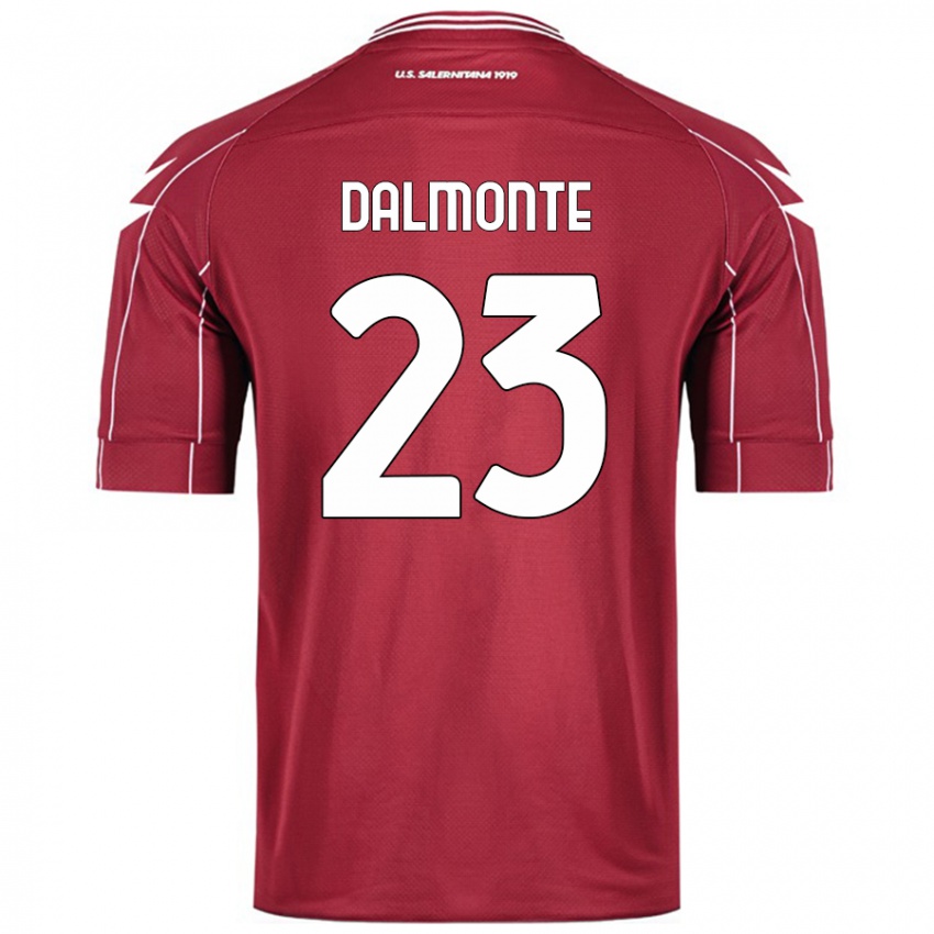 Gyermek Nicola Dalmonte #23 Burgundia Hazai Jersey 2024/25 Mez Póló Ing