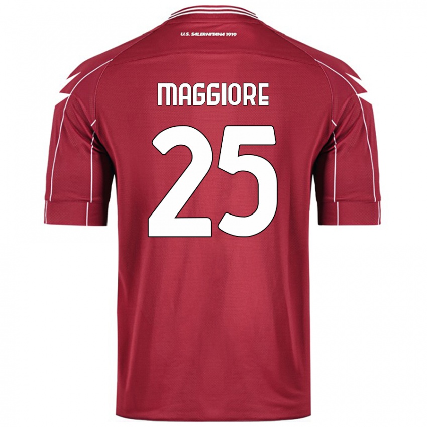 Gyermek Giulio Maggiore #25 Burgundia Hazai Jersey 2024/25 Mez Póló Ing