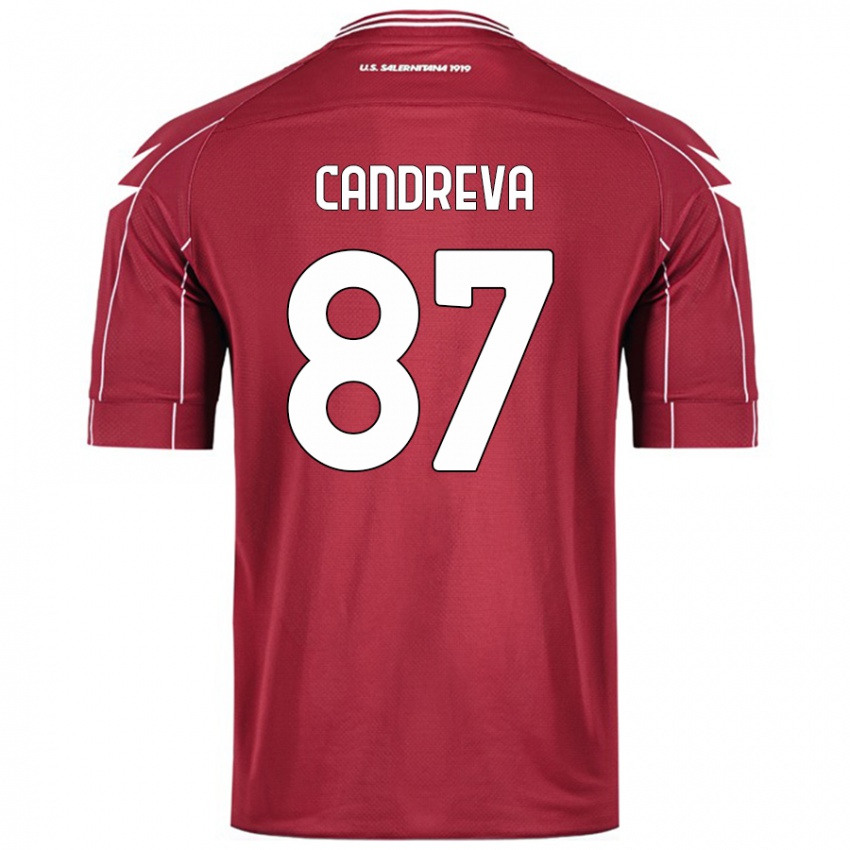 Gyermek Antonio Candreva #87 Burgundia Hazai Jersey 2024/25 Mez Póló Ing