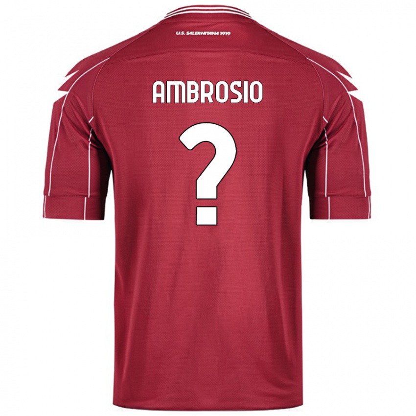 Gyermek Alfonso Ambrosio #0 Burgundia Hazai Jersey 2024/25 Mez Póló Ing