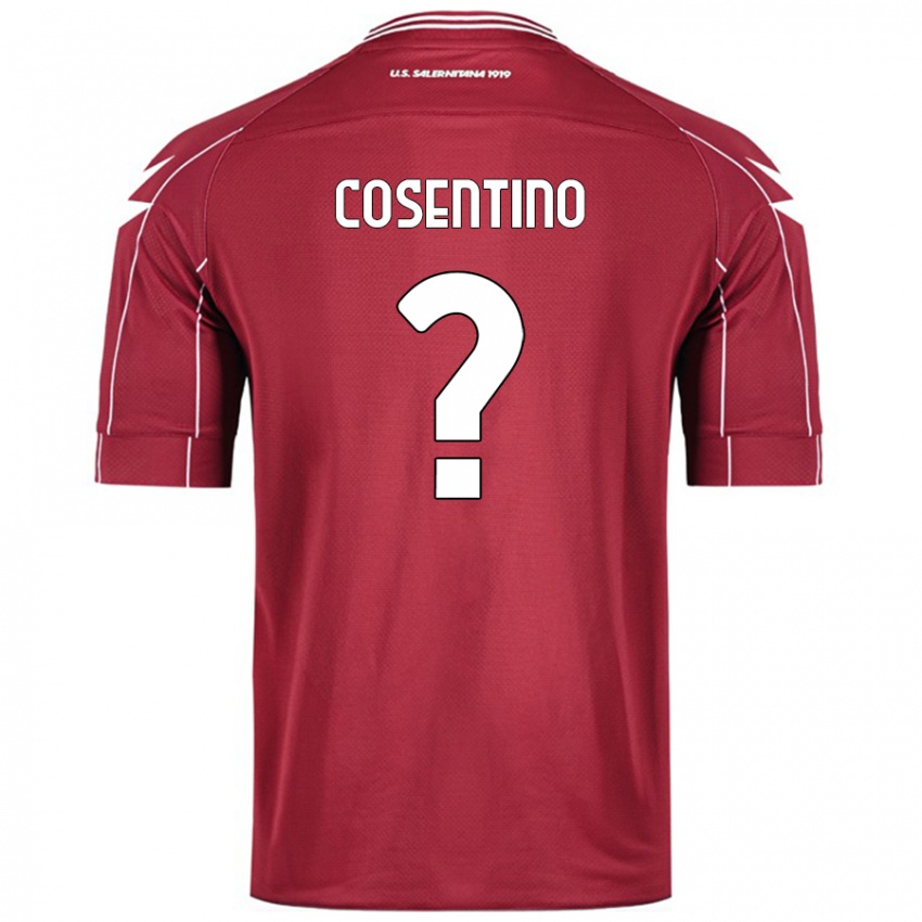 Gyermek Aldo Cosentino #0 Burgundia Hazai Jersey 2024/25 Mez Póló Ing