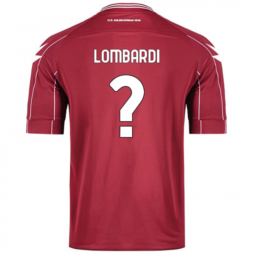 Gyermek Lorenzo Lombardi #0 Burgundia Hazai Jersey 2024/25 Mez Póló Ing