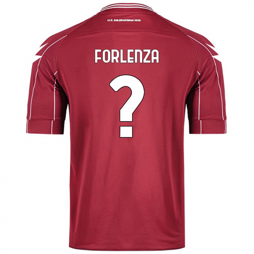 Gyermek Carlo Forlenza #0 Burgundia Hazai Jersey 2024/25 Mez Póló Ing