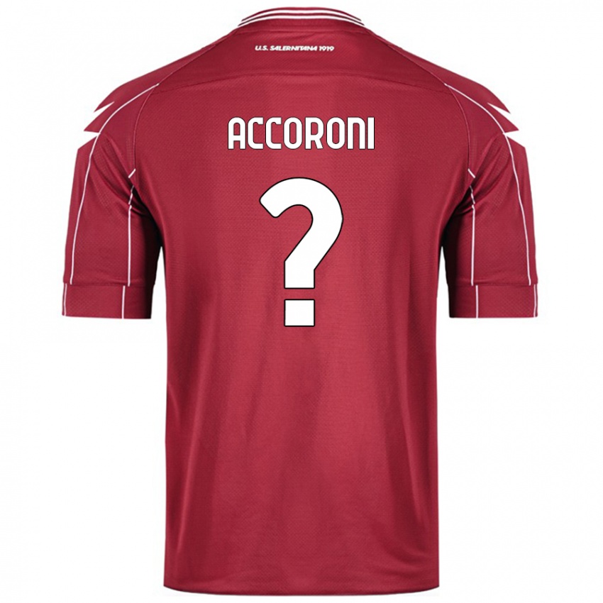 Gyermek Nicolas Accoroni #0 Burgundia Hazai Jersey 2024/25 Mez Póló Ing