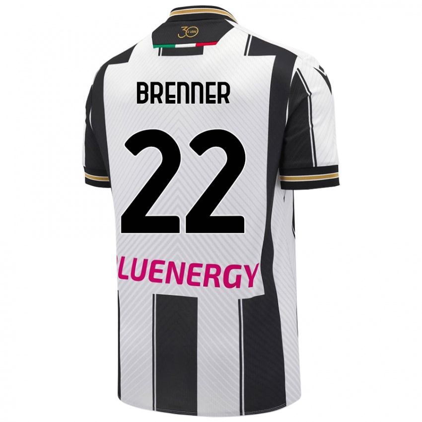 Gyermek Brenner #22 Fehér Fekete Hazai Jersey 2024/25 Mez Póló Ing