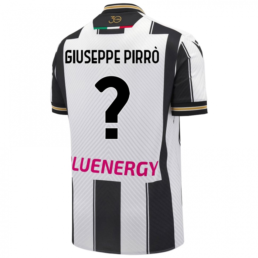 Gyermek Marco Giuseppe Pirrò #0 Fehér Fekete Hazai Jersey 2024/25 Mez Póló Ing