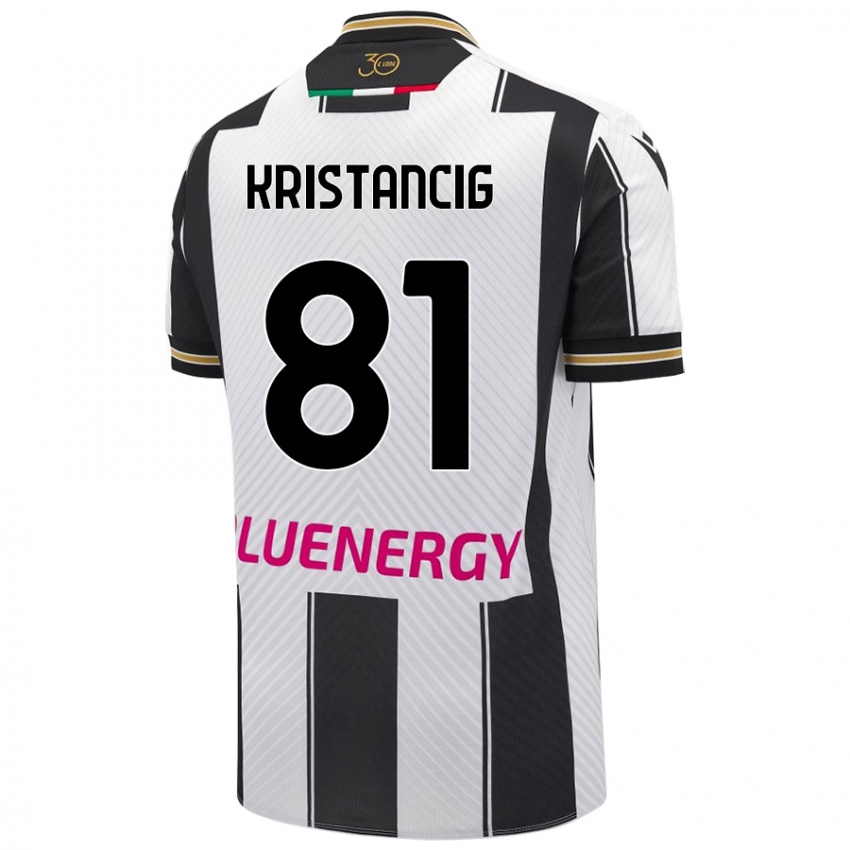 Gyermek Luca Kristancig #81 Fehér Fekete Hazai Jersey 2024/25 Mez Póló Ing